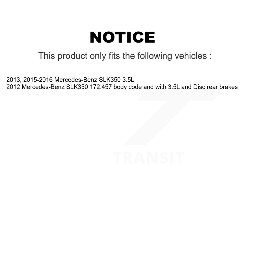 Ceramic Disc Brake Pad Extra Wear Sensor Front Rear Kit For Mercedes-Benz SLK350