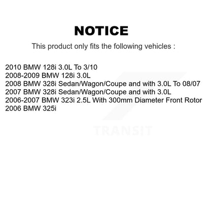 Ceramic Disc Brake Pads & Wear Sensor Front Rear Kit For BMW 128i 328i 323i 325i