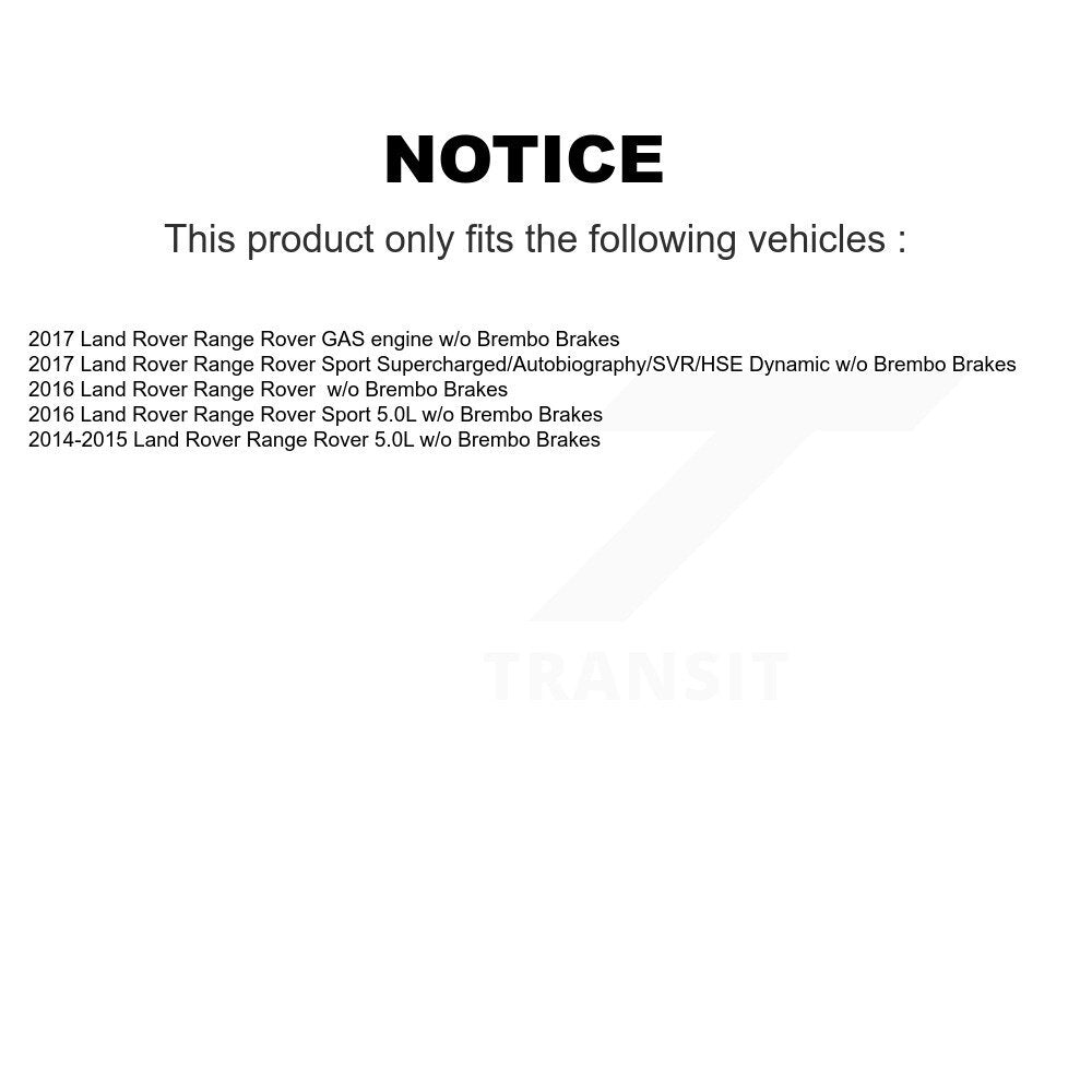 Ceramic Disc Brake Pad And Wear Sensor Front Rear Kit For Land Rover Range Sport