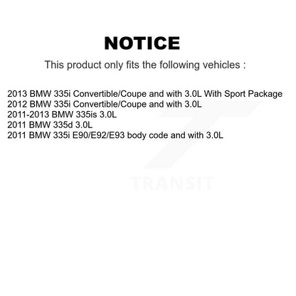 Ceramic Disc Brake Pads Extra Wear Sensor Front Rear Kit For BMW 335i 335is 335d