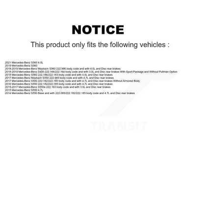 Ceramic Brake Pads & Wear Sensor Front Rear Kit For Mercedes-Benz S550 S560 S450