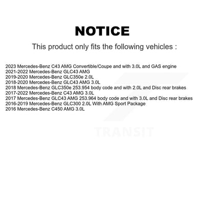 Ceramic Brake Pads & Wear Sensor Front Rear Kit For Mercedes-Benz GLC300 C43 AMG