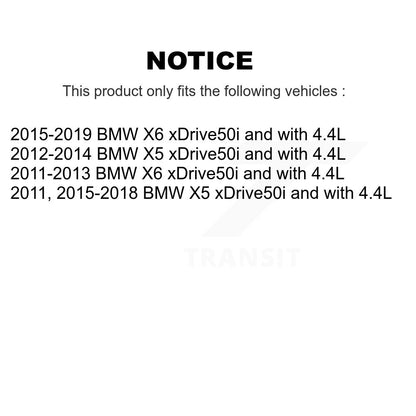 Ceramic Disc Brake Pads And Wear Sensors Front Rear Kit (5Pc) For BMW X5 X6
