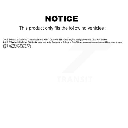Ceramic Brake Pads & Wear Sensor Front Rear Kit (7Pc) For BMW M240i xDrive M235i