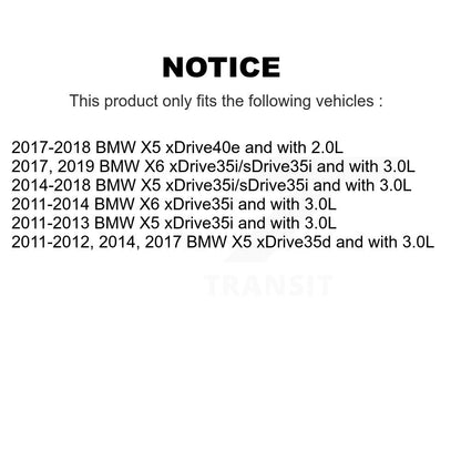 Ceramic Disc Brake Pads And Wear Sensors Front Rear Kit (7Pc) For BMW X5 X6