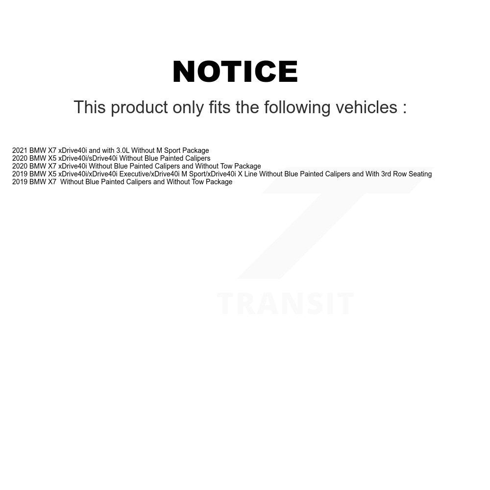 Ceramic Disc Brake Pads And Wear Sensors Front Kit For BMW X5 X7