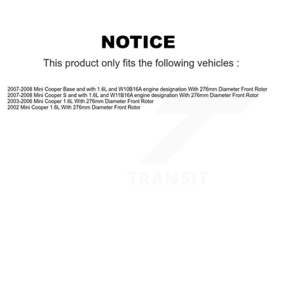 Ceramic Disc Brake Pads And Wear Sensors Front Kit For Mini Cooper