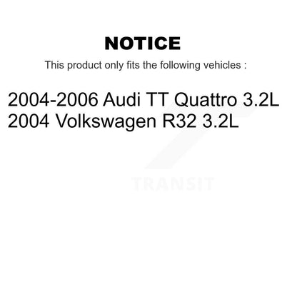 Ceramic Brake Pads Wear Sensor Front Kit For Audi TT Quattro Volkswagen R32 3.2L
