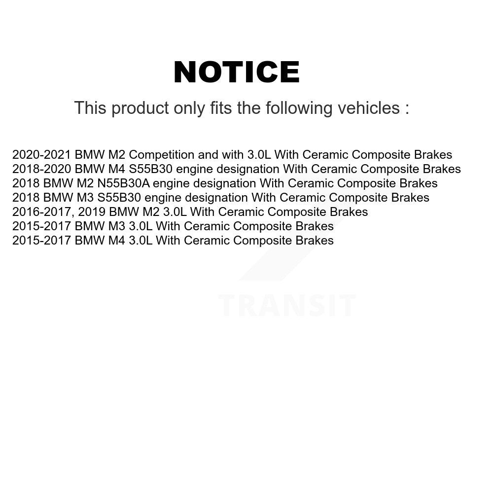 Ceramic Disc Brake Pads And Wear Sensors Front Kit For BMW M4 M2 M3