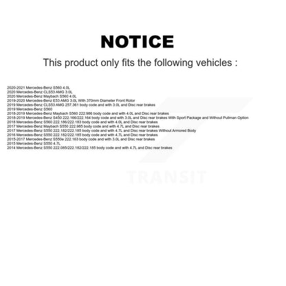 Ceramic Brake Pad Wear Sensor Front Kit For Mercedes-Benz S550 S560 E53 AMG S450