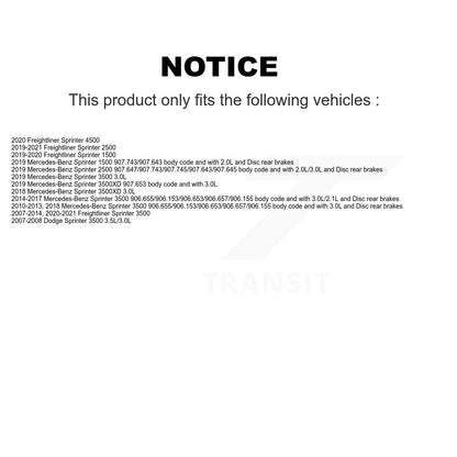Ceramic Brake Pad And Wear Sensor Front Kit For Mercedes-Benz Sprinter 3500 2500