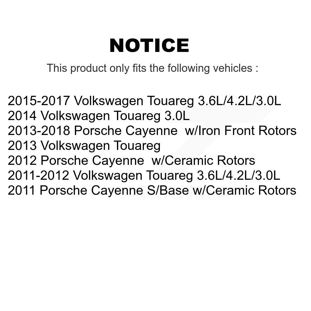 Ceramic Brake Pads & Extra Wear Sensor Rear Kit For Porsche Cayenne with Harness
