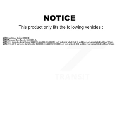 Ceramic Brake Pad And Extra Wear Sensor Rear Kit For Mercedes-Benz Sprinter 3500