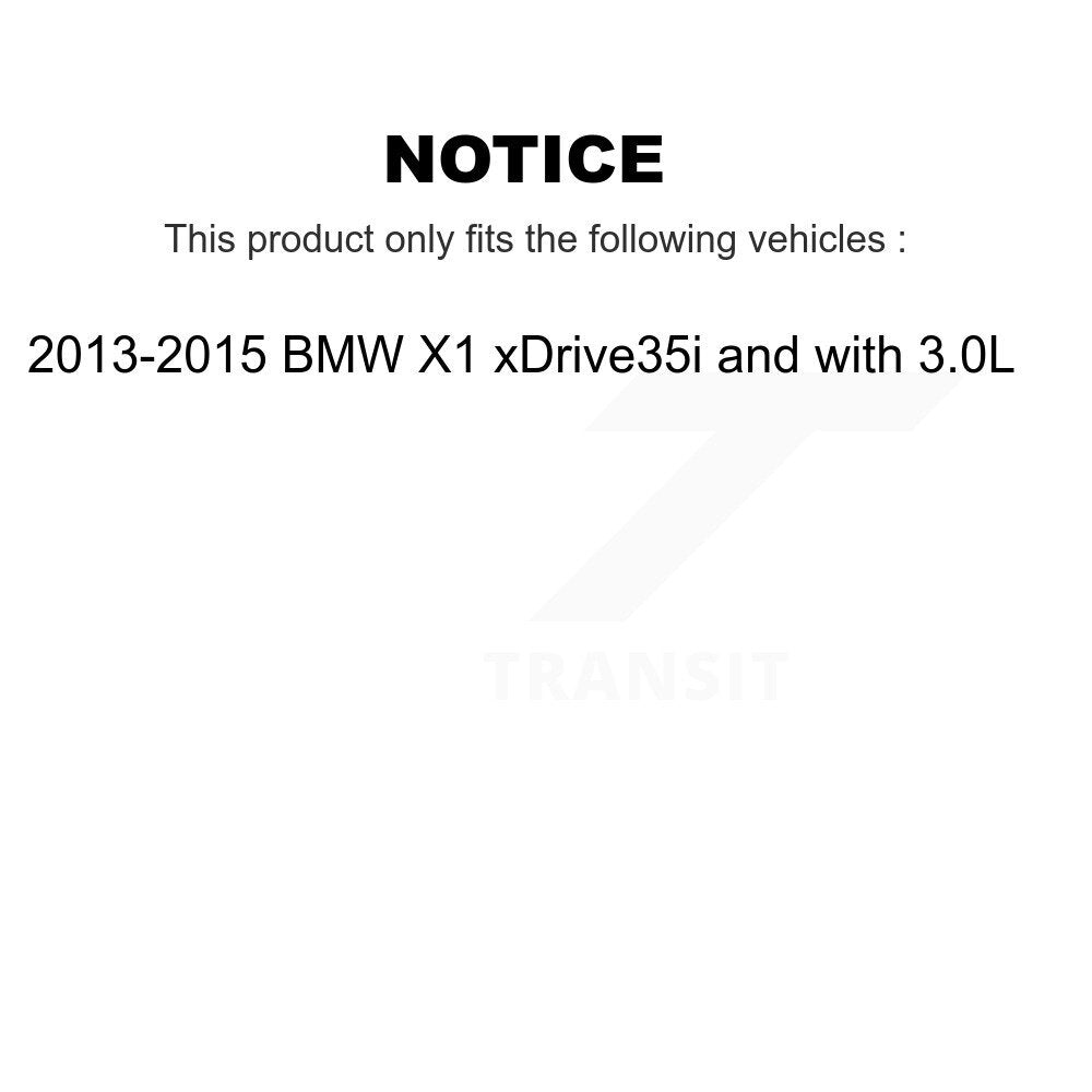 Ceramic Brake Pads Wear Sensor Rear Kit For 2013-2015 BMW X1 xDrive35i with 3.0L