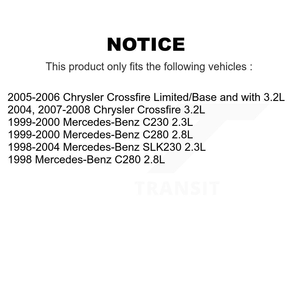 Ceramic Brake Pad Wear Sensor Rear Kit For Chrysler Crossfire Mercedes-Benz C230
