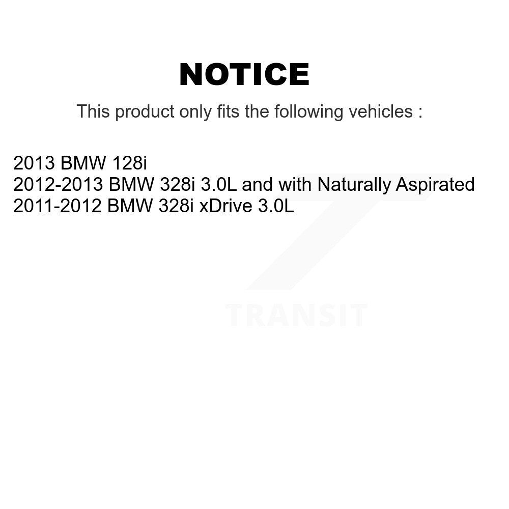 Ceramic Disc Brake Pads And Wear Sensors Rear Kit For BMW 328i xDrive 128i