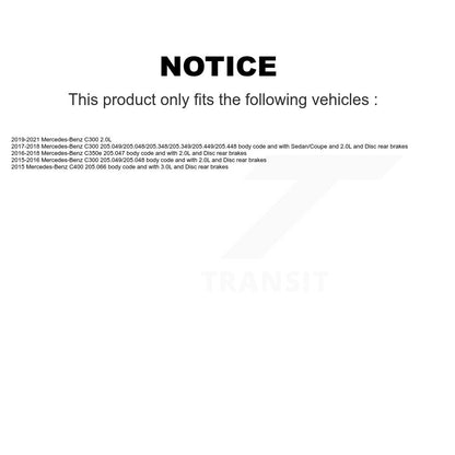 Ceramic Disc Brake Pads & Wear Sensor Rear Kit For Mercedes-Benz C300 C400 C350e