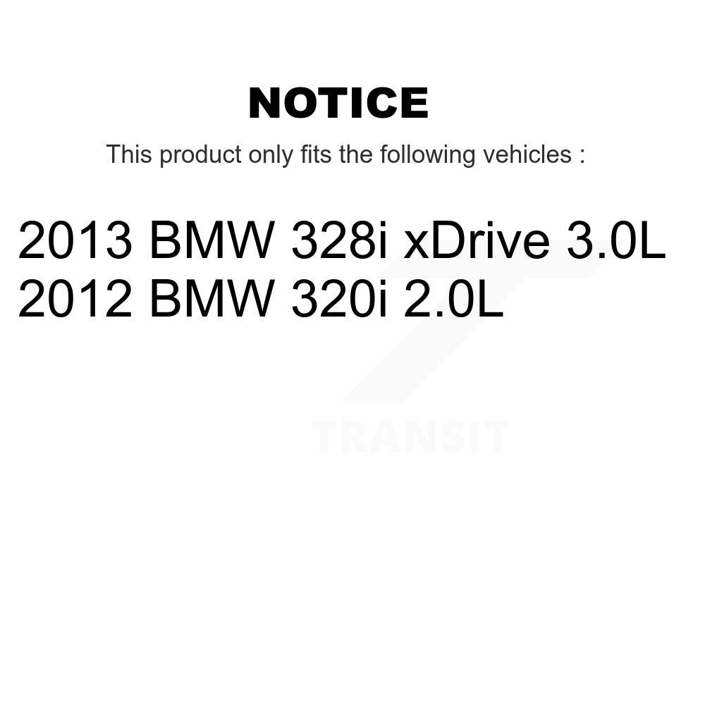 Ceramic Disc Brake Pads And Wear Sensors Rear Kit For 2013 BMW 328i xDrive 3.0L