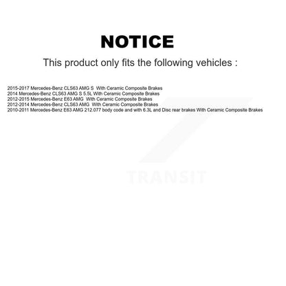 Ceramic Disc Brake Pads & Wear Sensor Rear Kit For Mercedes-Benz CLS63 AMG S E63