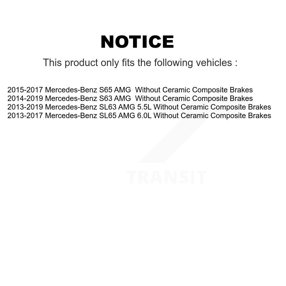 Ceramic Brake Pad & Wear Sensor Rear Kit For Mercedes-Benz S63 AMG SL63 S65 SL65