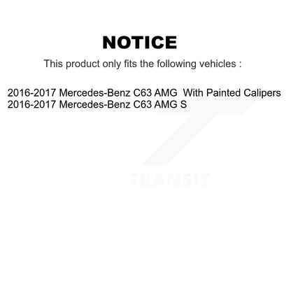 Ceramic Brake Pad And Wear Sensor Rear Kit For 2016-2017 Mercedes-Benz C63 AMG S