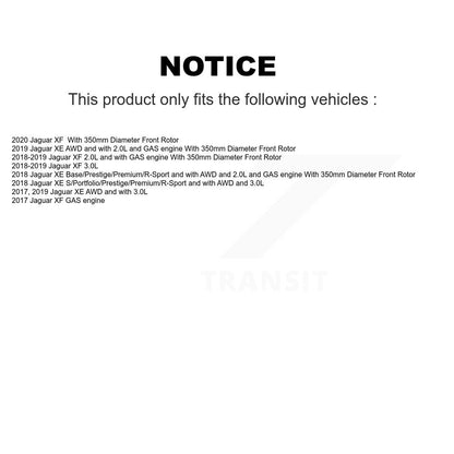 Ceramic Disc Brake Pads And Wear Sensors Front Rear Kit For Jaguar XE XF