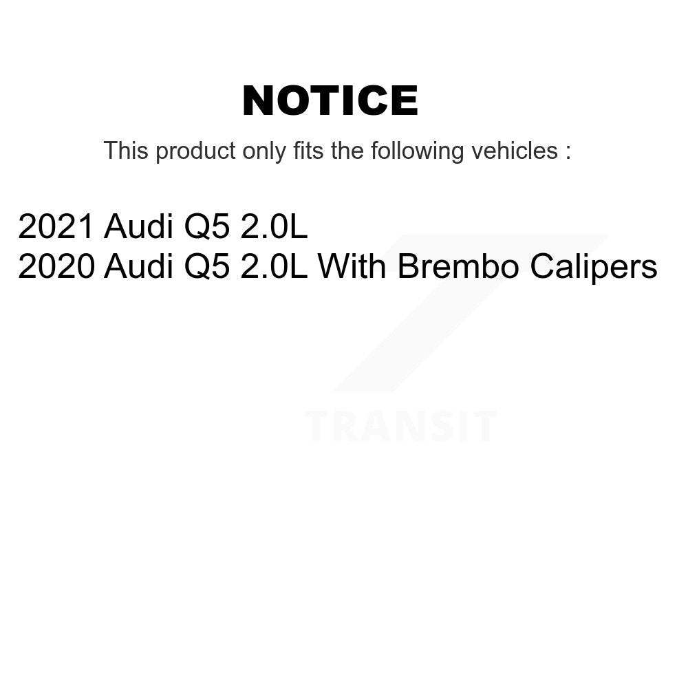 Ceramic Disc Brake Pads And Wear Sensors Front Kit For Audi Q5 2.0L