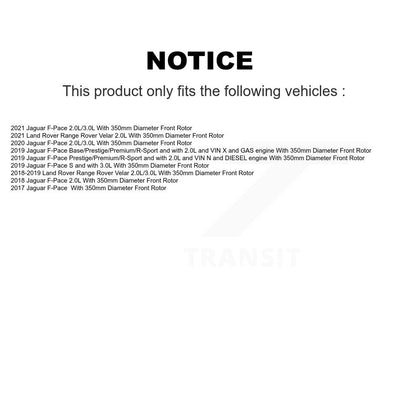 Ceramic Brake Pad Wear Sensor Front Kit For Jaguar F-Pace Land Rover Range Velar