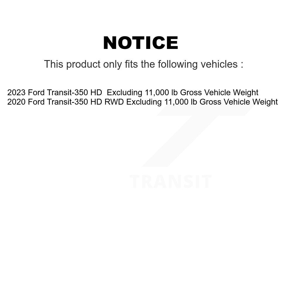 Ceramic Disc Brake Pads And Extra Wear Sensors Rear Kit For Ford Transit-350 HD