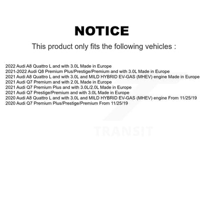 Ceramic Disc Brake Pads And Wear Sensor Front Rear Kit For Audi Q7 Q8 A8 Quattro