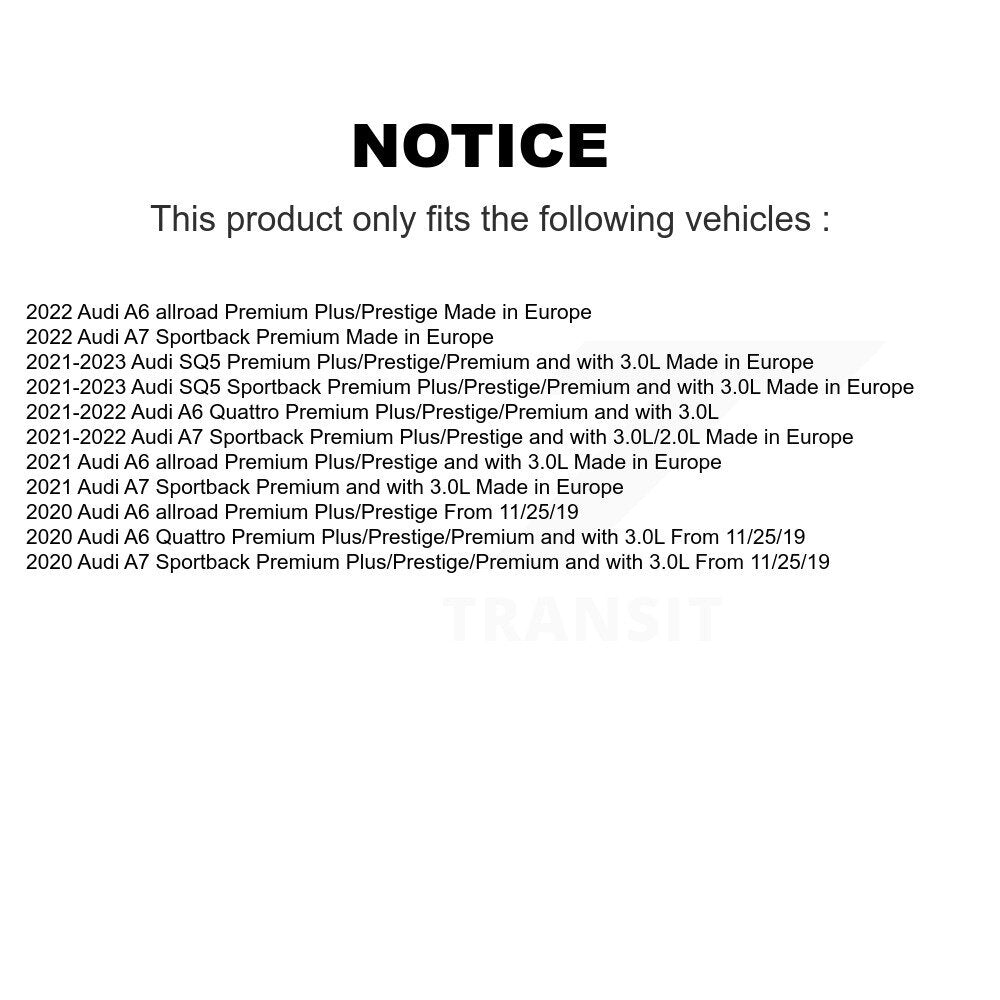 Ceramic Brake Pad & Wear Sensor Front Rear Kit For Audi SQ5 Sportback A6 Quattro