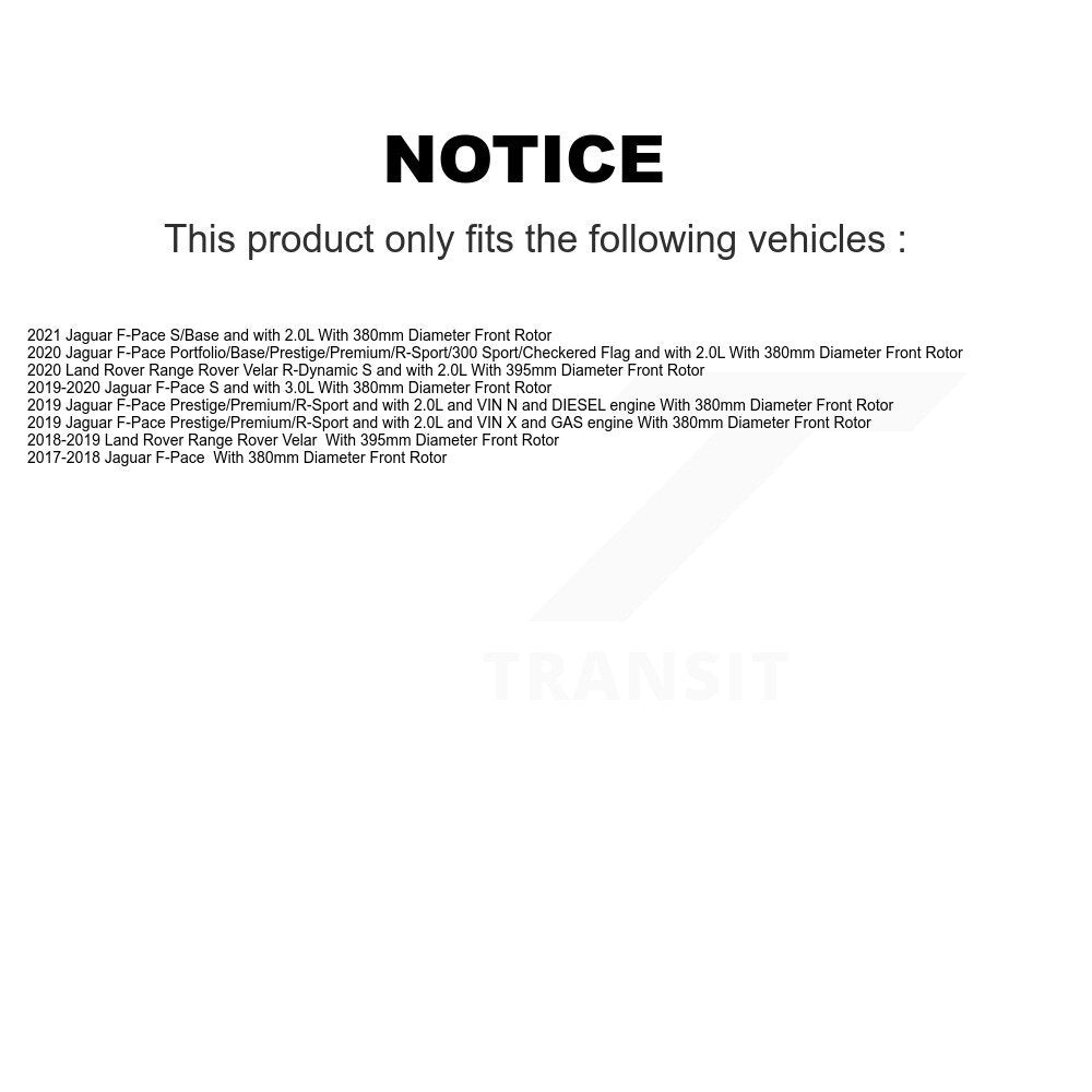 Ceramic Brake Pads Wear Sensor Front Rear Kit For Jaguar F-Pace Land Rover Range