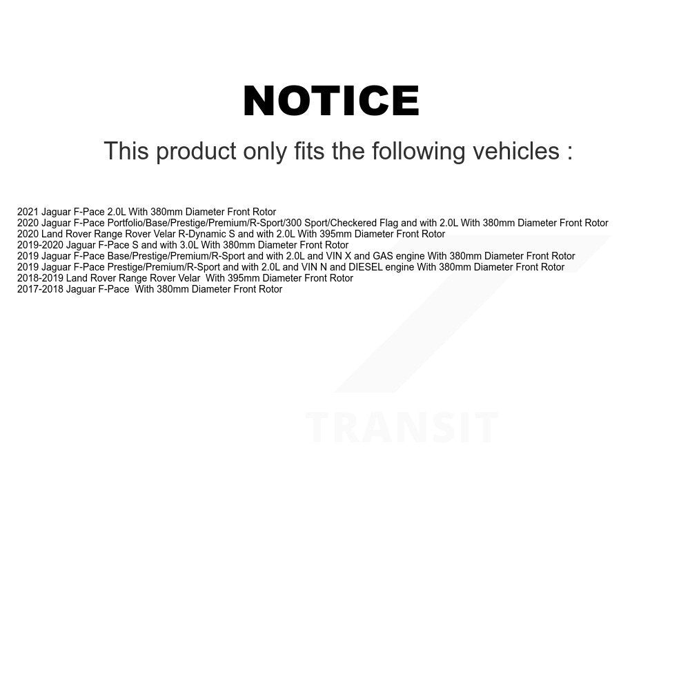 Ceramic Brake Pad Wear Sensor Front Kit For Jaguar F-Pace Land Rover Range Velar