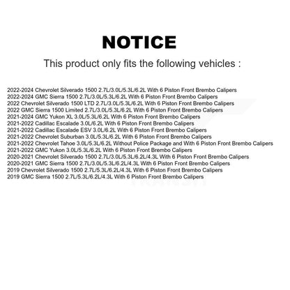 Ceramic Brake Pads Wear Sensor Front Kit For GMC Chevrolet Silverado 1500 Sierra
