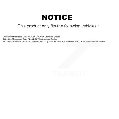 Ceramic Disc Brake Pads And Wear Sensors Front Kit For Mercedes-Benz A220 CLA250
