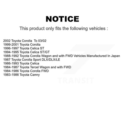 Drum Brake Shoe Rear NB-551B For Toyota Corolla Celica Tercel Camry