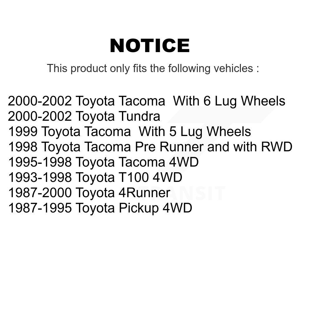 Drum Brake Shoe Rear NB-589B For Toyota 4Runner Tacoma Pickup Tundra T100