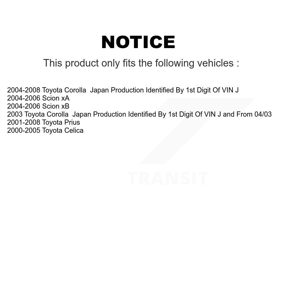 Drum Brake Shoe Rear NB-753B For Toyota Corolla Prius Celica Scion xB xA