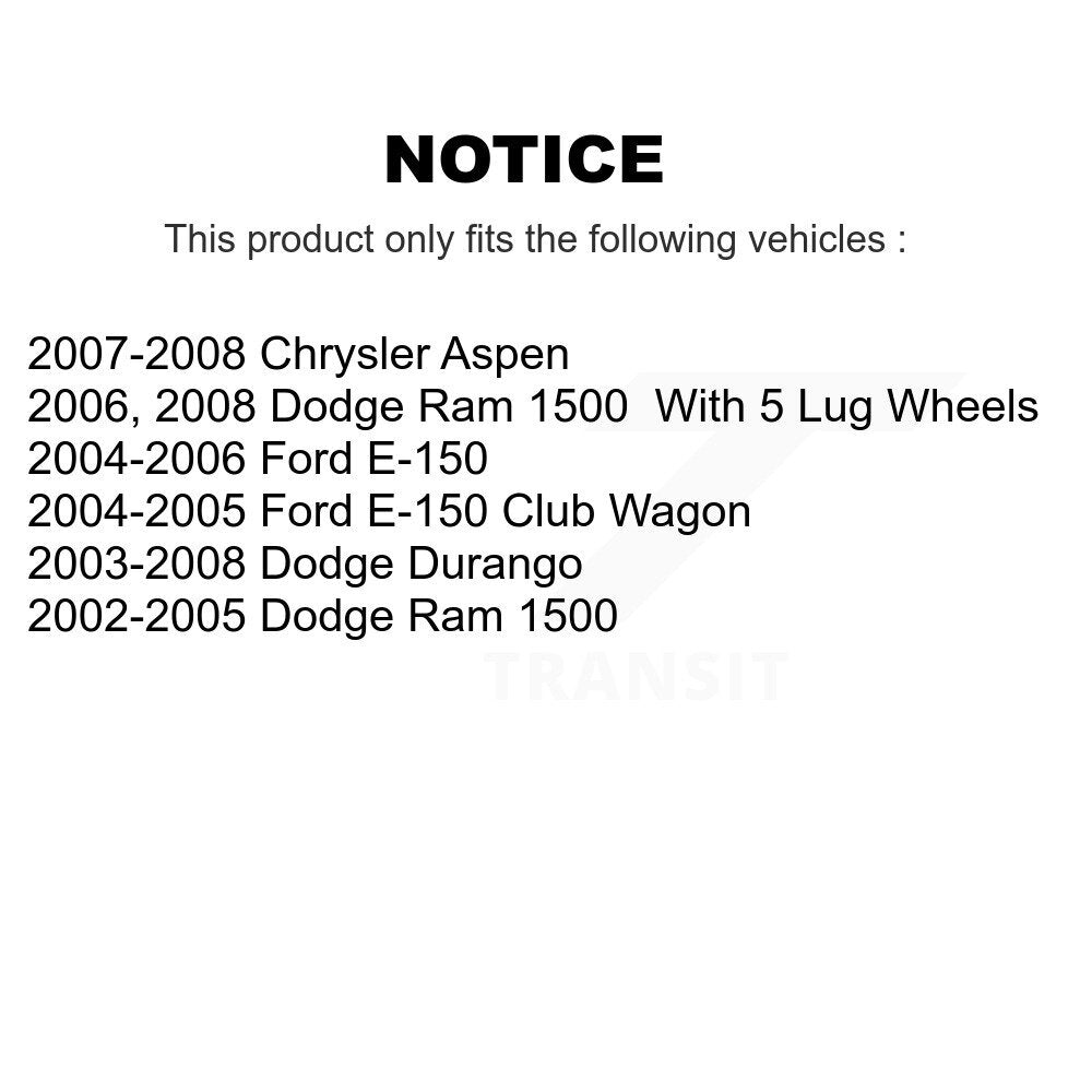 Parking Brake Shoe Rear NB-852B For Dodge Ram 1500 Durango Chrysler Aspen Ford