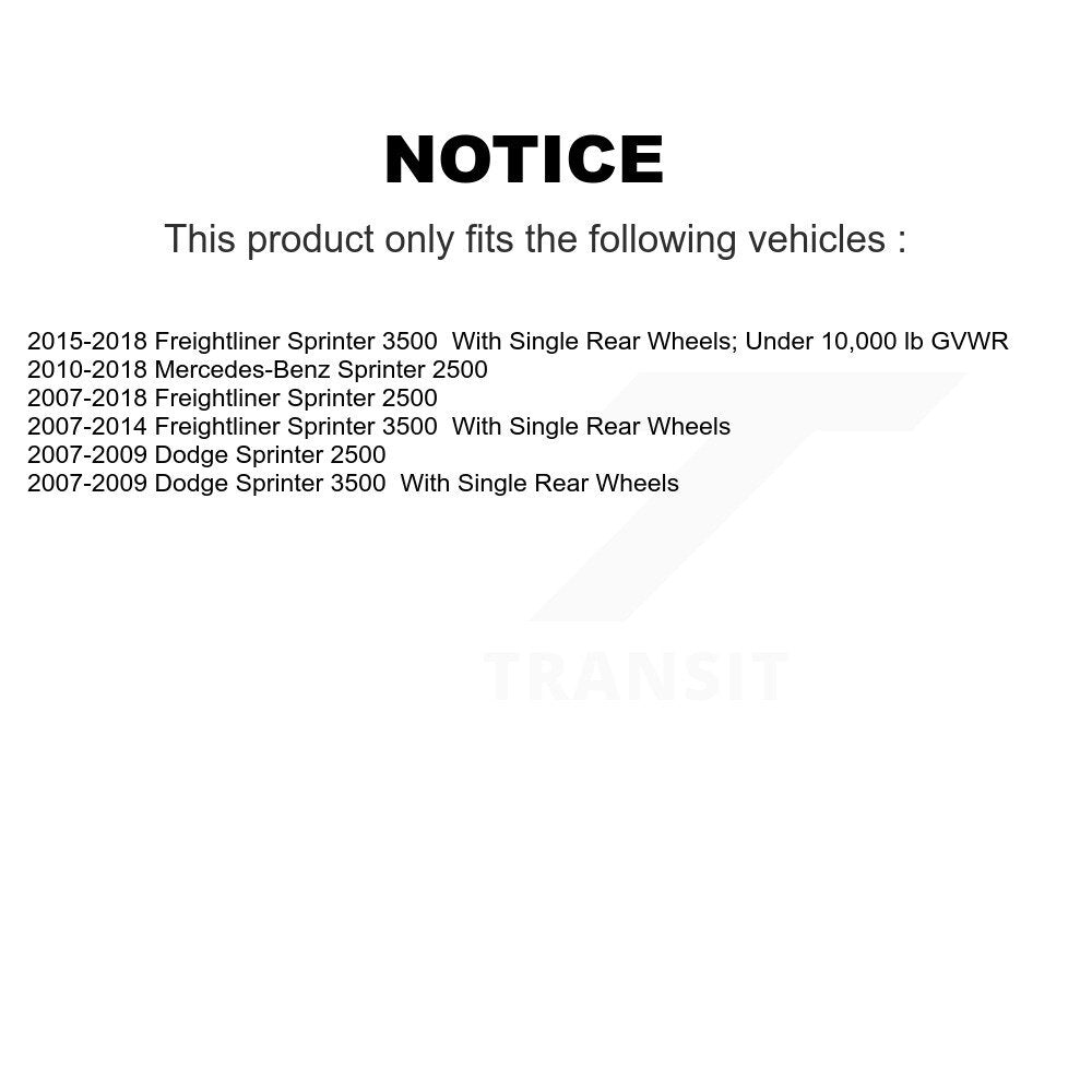 Parking Brake Shoe Rear NB-938B For Sprinter 2500 Mercedes-Benz Dodge 3500
