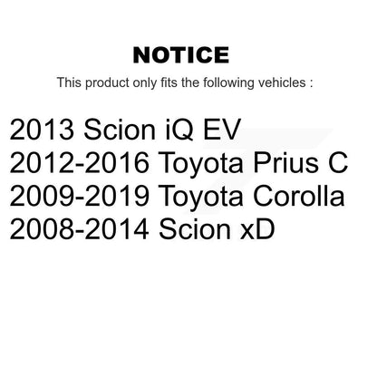 Drum Brake Shoe Rear NB-945B For Toyota Corolla Prius C Scion xD iQ