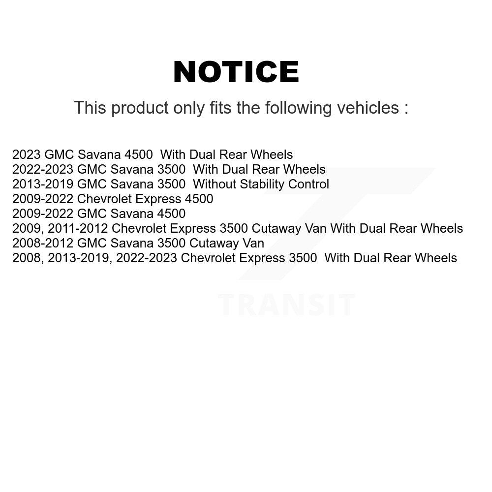 Parking Brake Shoe Rear NB-973B For GMC Savana 3500 Chevrolet Express 4500