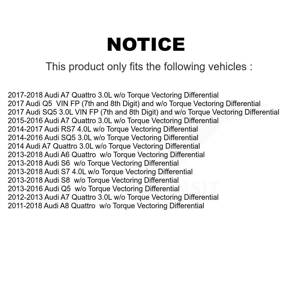CV Axle Shaft Rear NCV-AD23008 For Audi Q5 A6 Quattro A7 SQ5 A8 S6 RS7 S7 S8