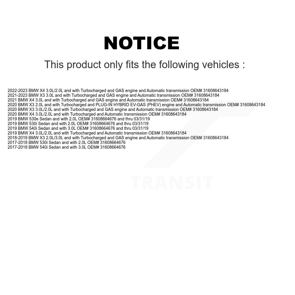 CV Axle Shaft Front Right NCV-BM27092 For BMW X3 X4