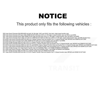 CV Axle Shaft Front Right NCV-CH10066 For Jeep Grand Cherokee Dodge Durango WK