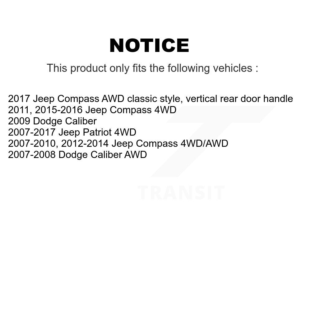 CV Axle Shaft Rear Left NCV-CH12600 For Jeep Patriot Compass Dodge Caliber
