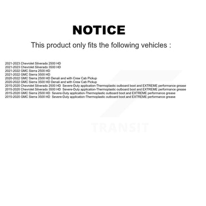 CV Axle Shaft Front NCV-GM10017HD For Chevrolet GMC Silverado 2500 HD Sierra