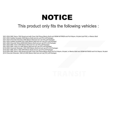 CV Axle Shaft Front NCV-GM10137 For Chevrolet GMC Silverado 1500 Sierra Yukon LD