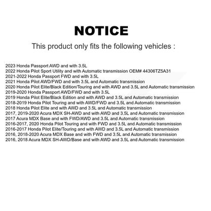 CV Axle Shaft Front Left NCV-HO21069 For Honda Pilot Acura MDX Passport