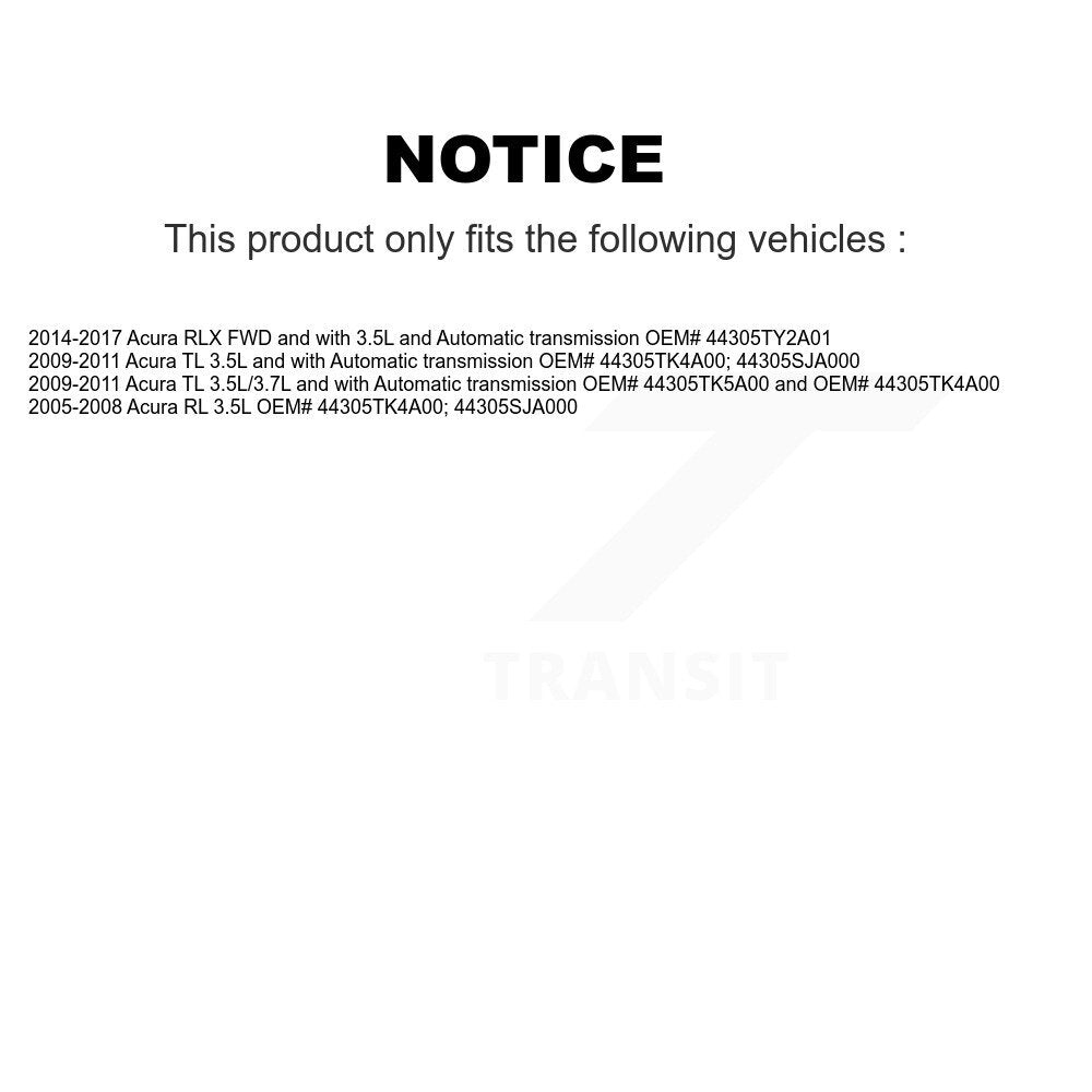 CV Axle Shaft Front Right NCV-HO21520 For Acura TL RL RLX